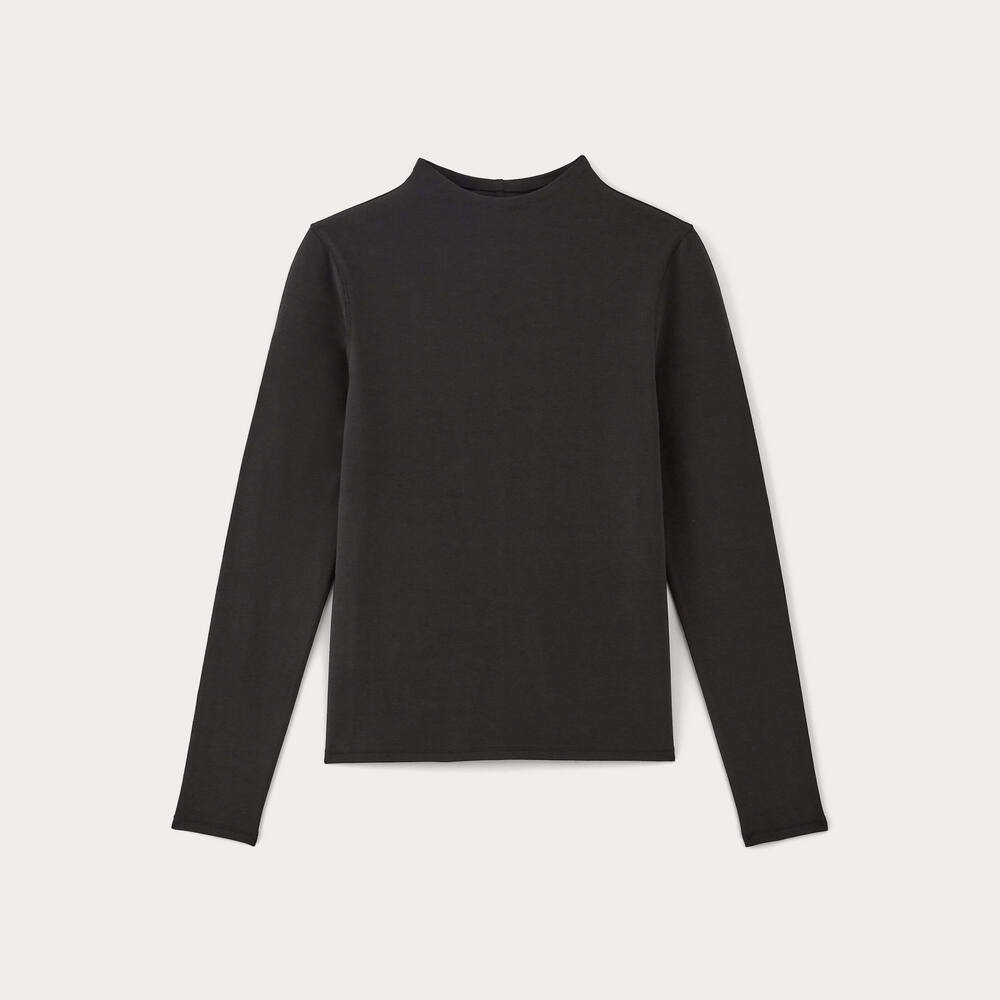 Everlane Women's Form Funnel-Neck T-Shirt in Black, Size Small